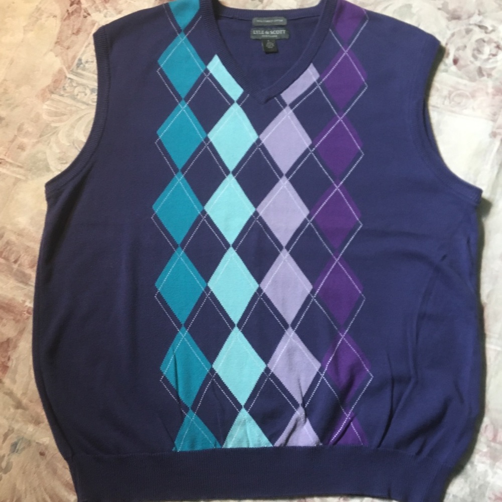 Lyle & Scott Cotton Sweater Vest Size L